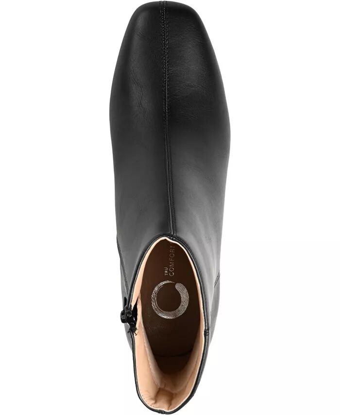Женские ботильоны Kelssa Wide Width Square Toe Kitten Heel Dress Booties Journee Collection, черный — фото 4