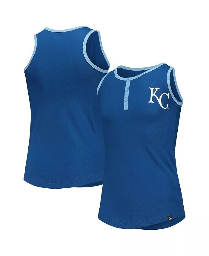 

Майка Big Girls Royal Kansas City Royals Henley New Era, синий