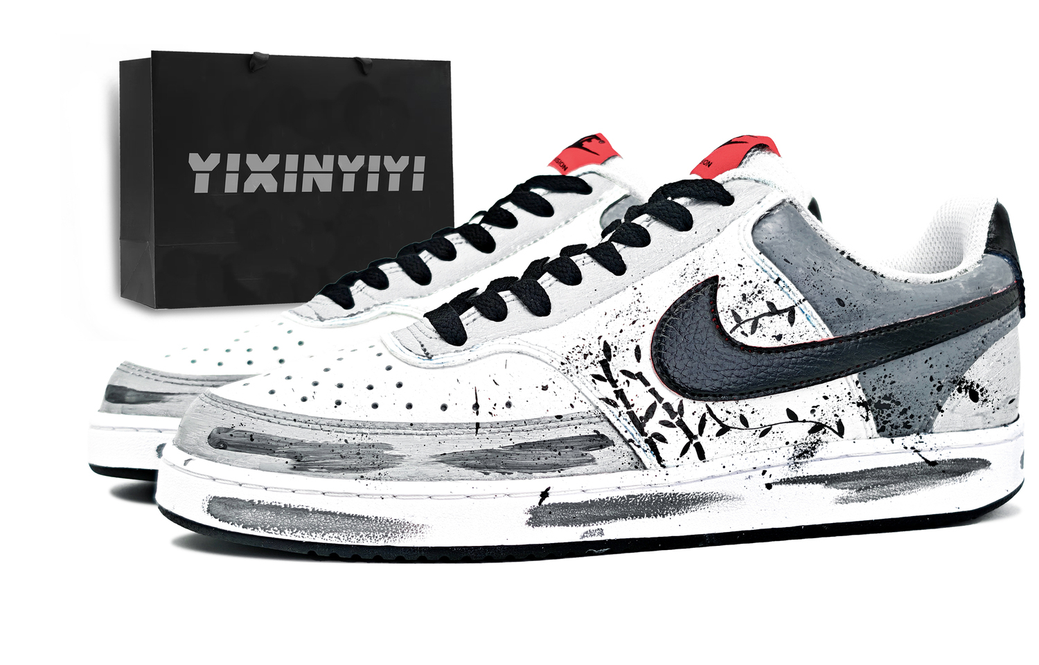 

Nike Court Vision 1 износостойкие и легкие низкие кроссовки для скейтбординга мужские black gray