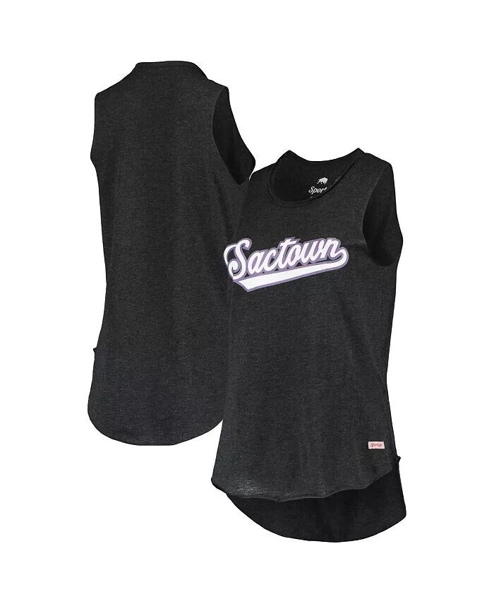 

Женская черная майка Sacramento Kings Sactown Janie Tri-Blend Sportiqe
