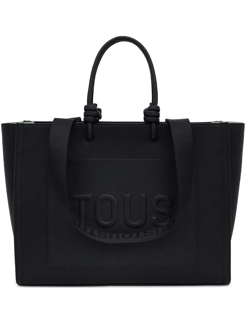 

Сумка-тоут с тиснённым логотипом Tous, черный