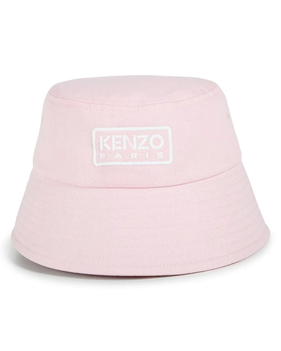 

Розовая хлопковая кепка от солнца для девочки Kenzo Kids