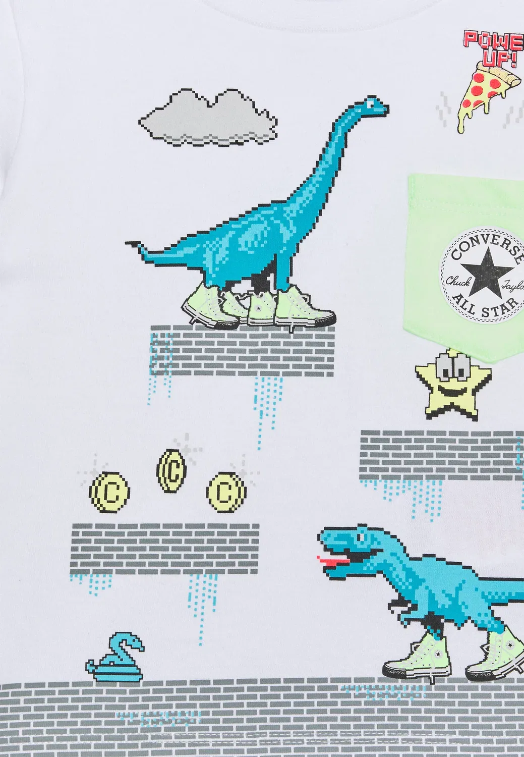Комплект с карманами - футболка с принтом Converse, Obsidian — фото 4
