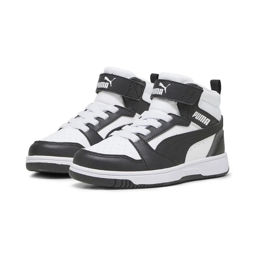 Детские кроссовки для девочек с синтетическим верхом Rebound V6 Mid AC+ Puma, Black