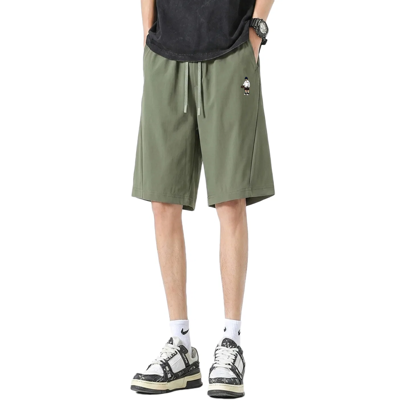 Детские шорты повседневные Ice Silk Sun Protection MINISO, Olive Green