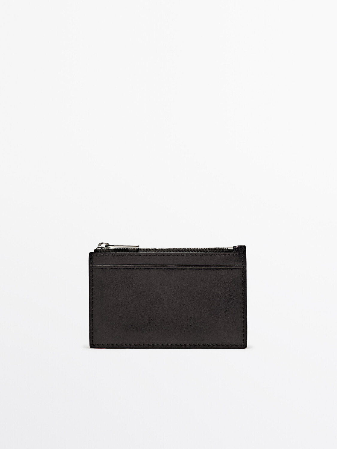 

кошелек из кожи наппа Massimo Dutti, черный
