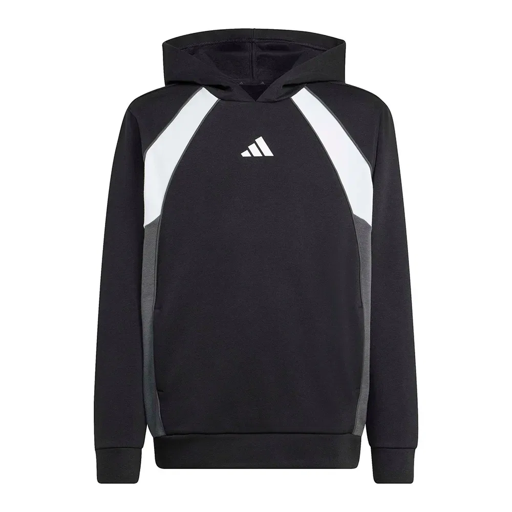 Худи флисовое Color Block Adidas, черный — фото 3