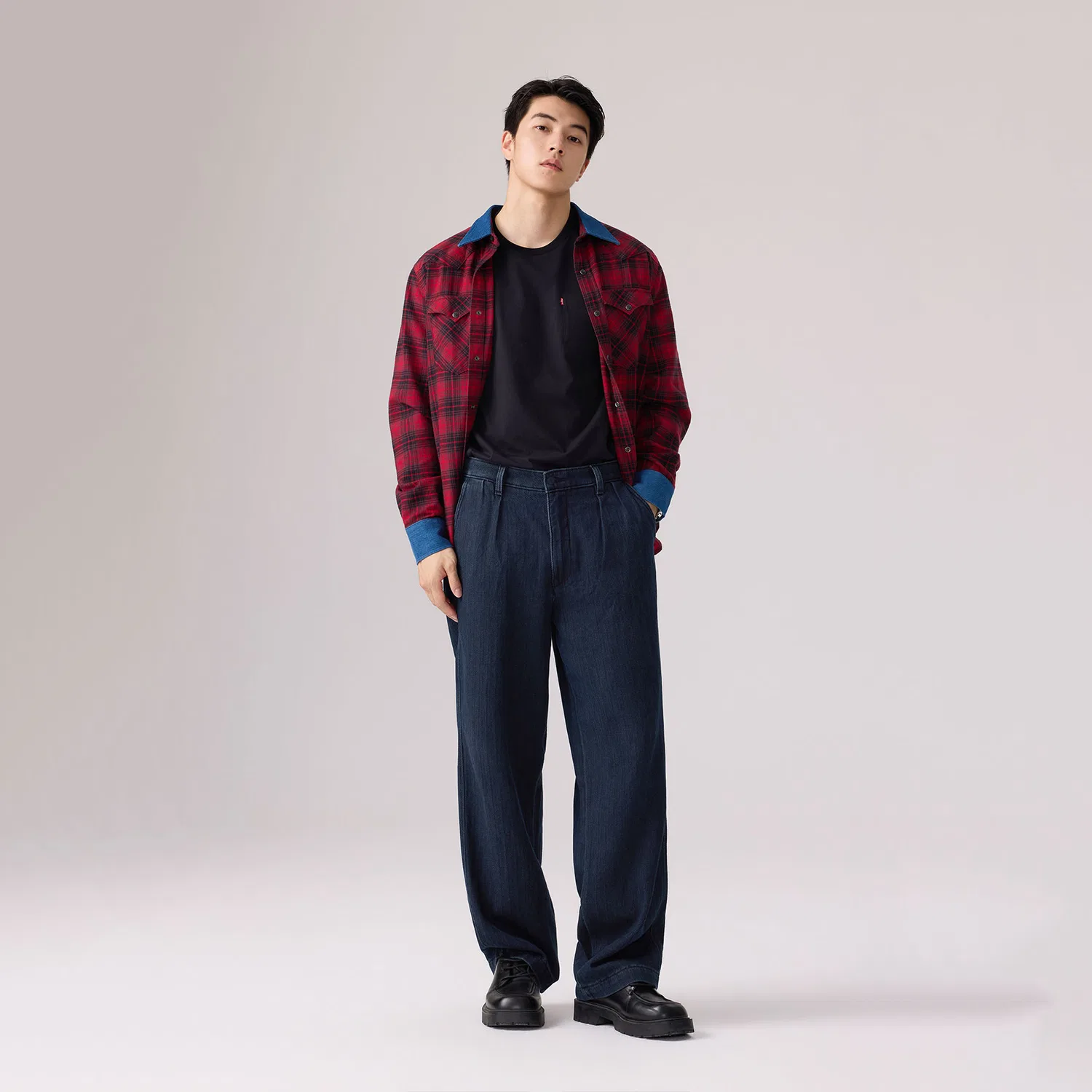 Мужские брюки повседневные прямого кроя Levi's, Dark Blue — фото 4
