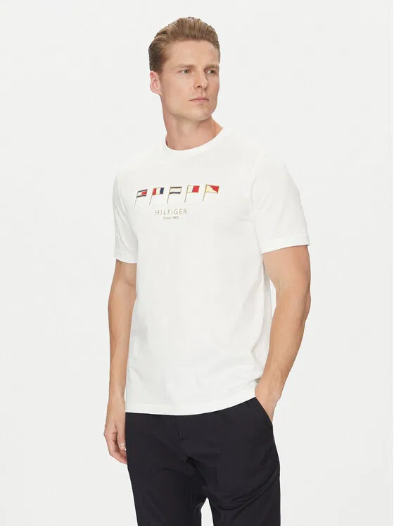 Футболка regular fit Multi Flags Tommy Hilfiger, белый
