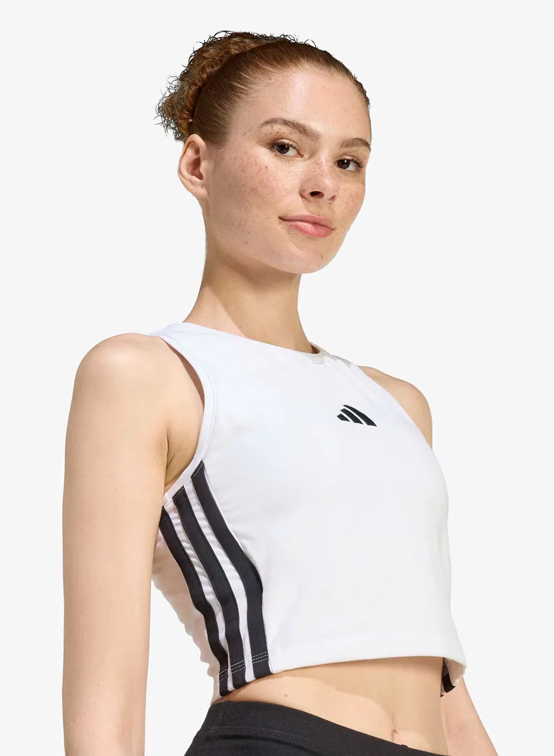 Майка-топ с логотипом 3-Stripes Essentials Adidas, белый — фото 4