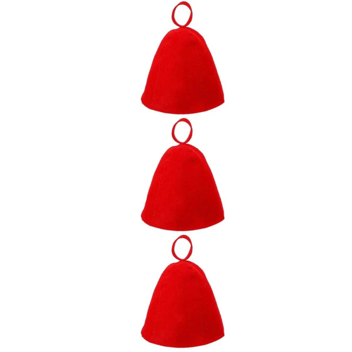 Шапочка для сауны, 3 шт, ORFOFE, войлок, 195 г, Red