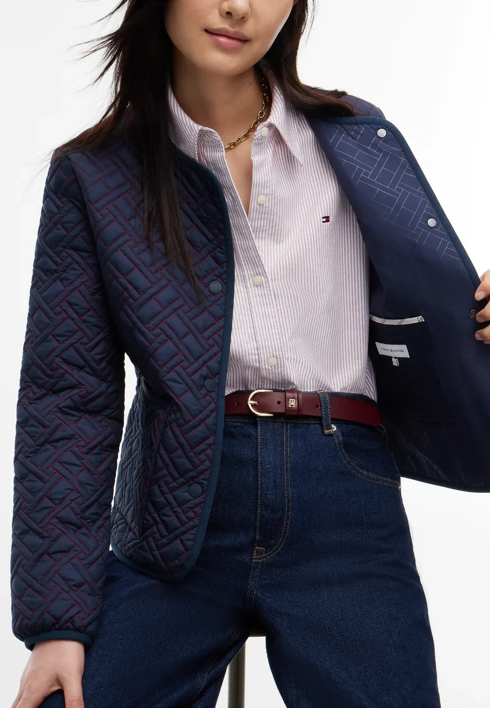 Стеганая подкладка - легкая куртка Tommy Hilfiger, Dark Blue — фото 4