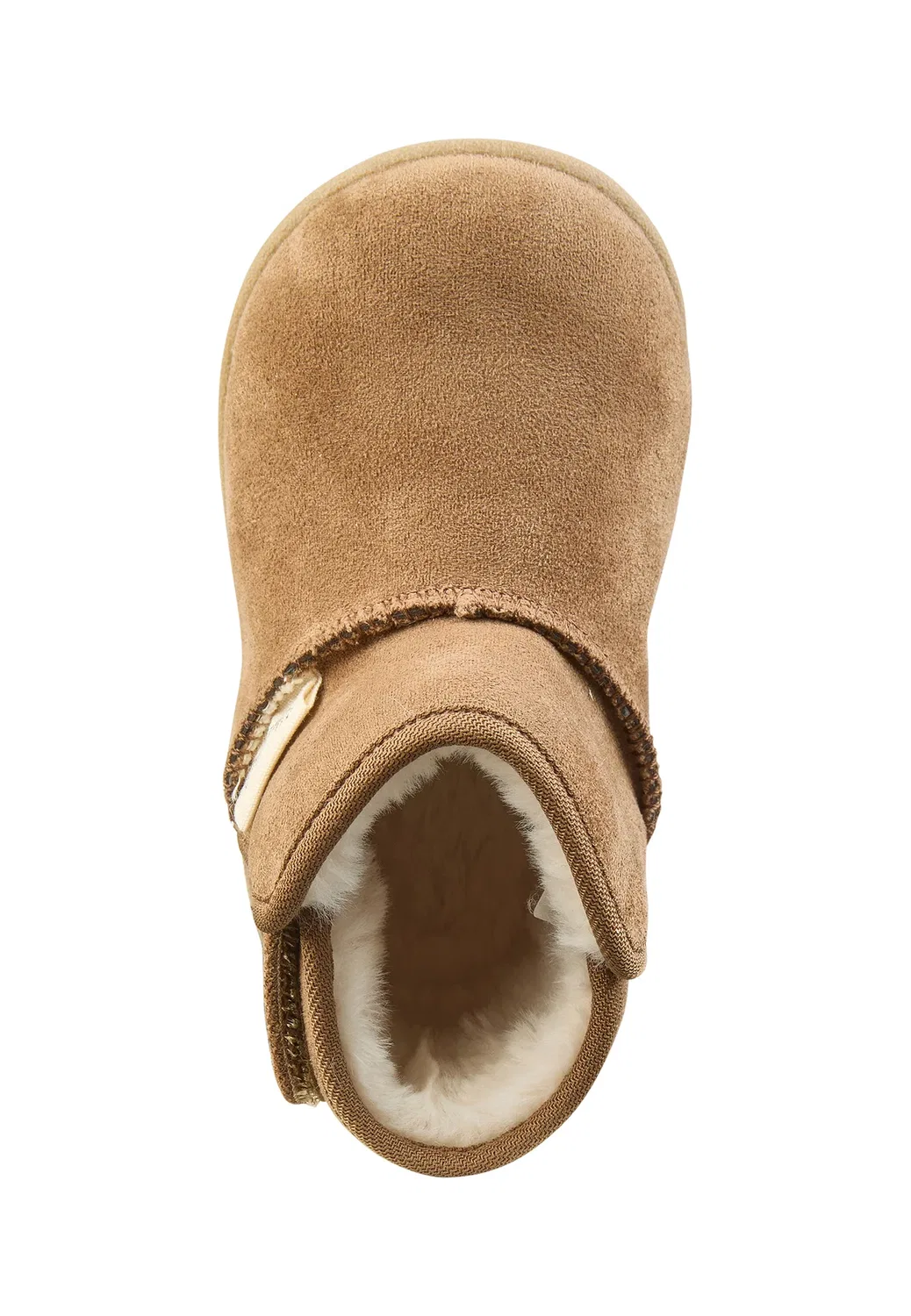 Uni mit klettverschluss teddyflausch logo und rutschfeste sohle унисекс - детская обувь Sterntaler, Braun Mel — фото 3