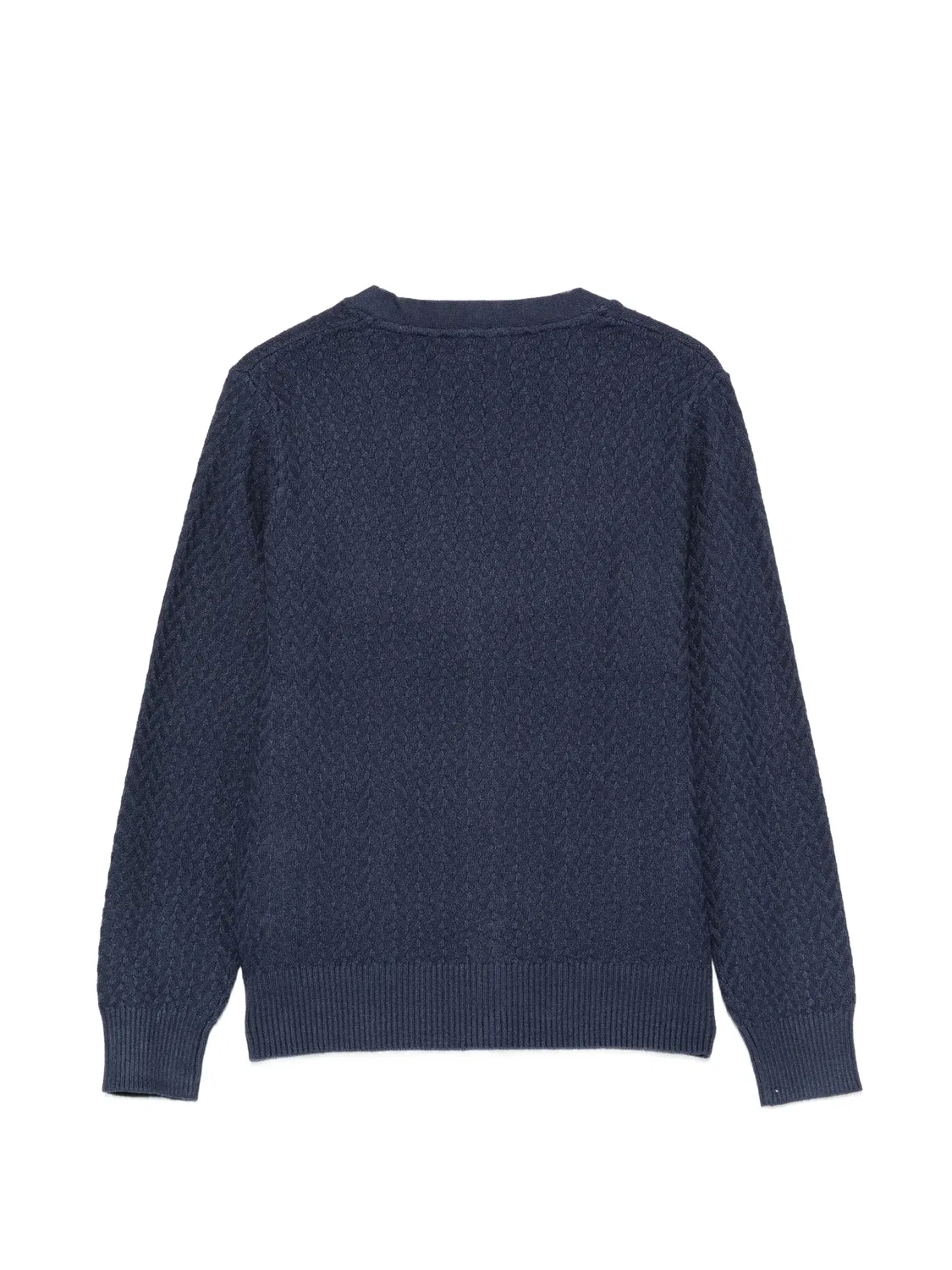 Фактурный кардиган на пуговицах Trussardi Junior, синий — фото 2