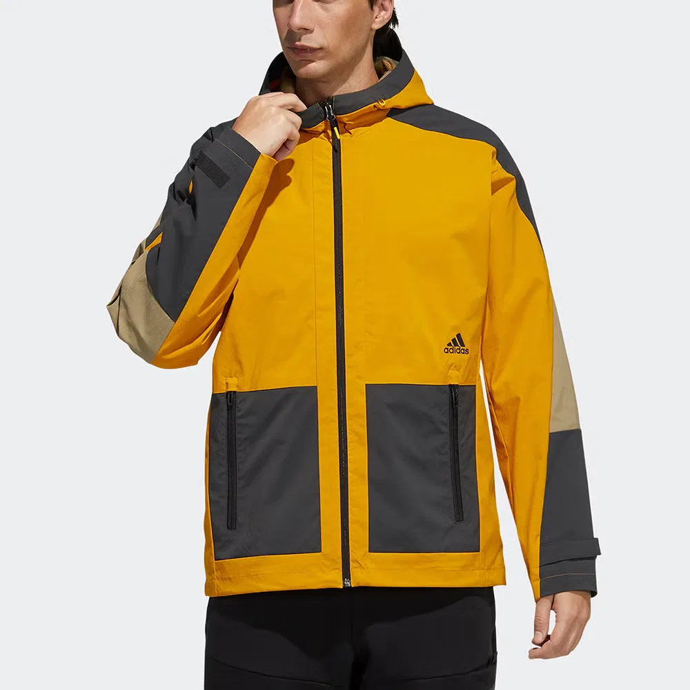 Куртка с капюшоном цветоблочная Adidas, мультиколор — фото 2
