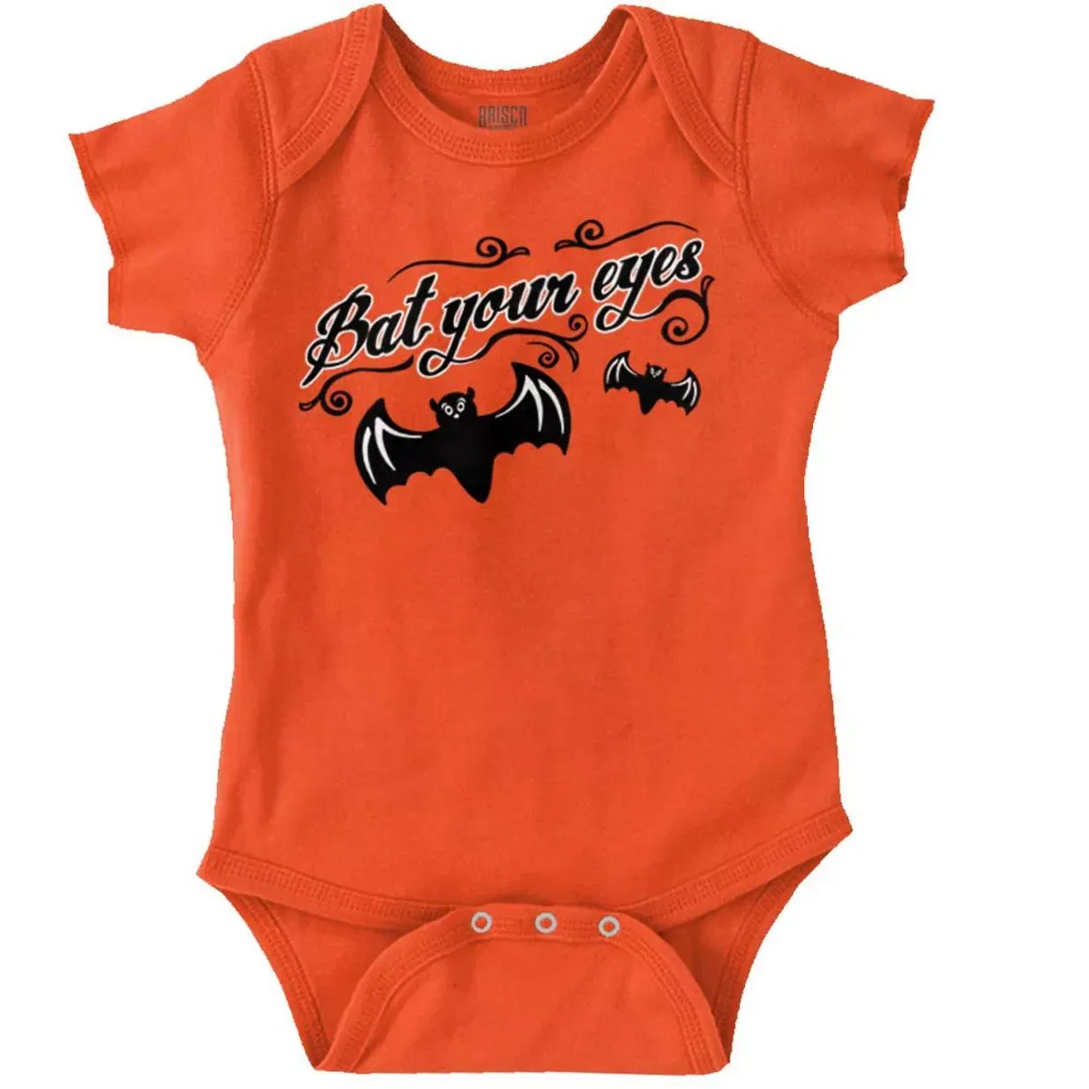 Детское боди-комбинезон с принтом Funny Cute Witchy Halloween Bats Brisco Brands, Orange