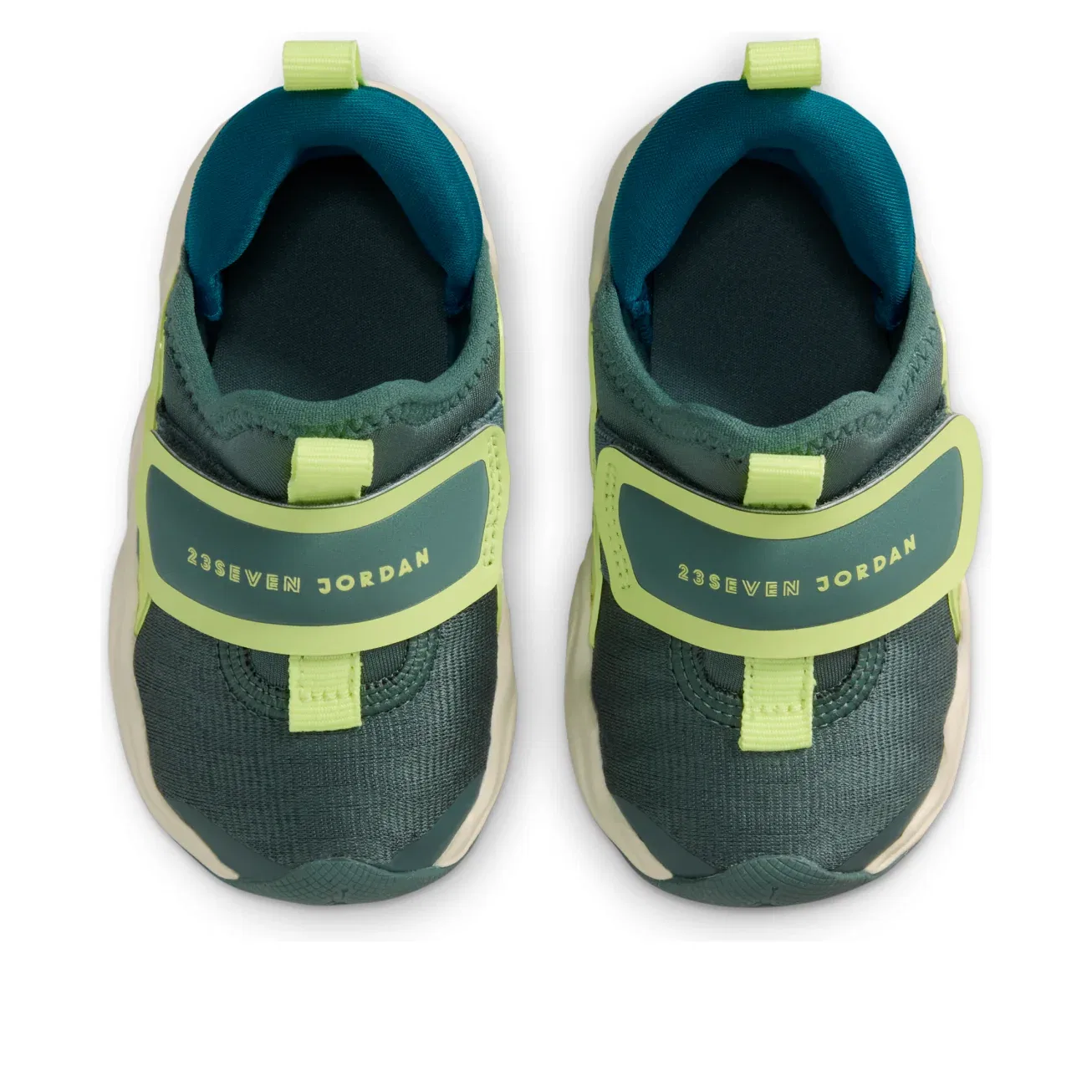 Детские кроссовки с текстильным верхом Air Jordan 23/7.2 Easyon 'Hasta Green Abyss' Jordan, Hasta/Green Abyss/Sea Glass/Light Lemon Twist — фото 2