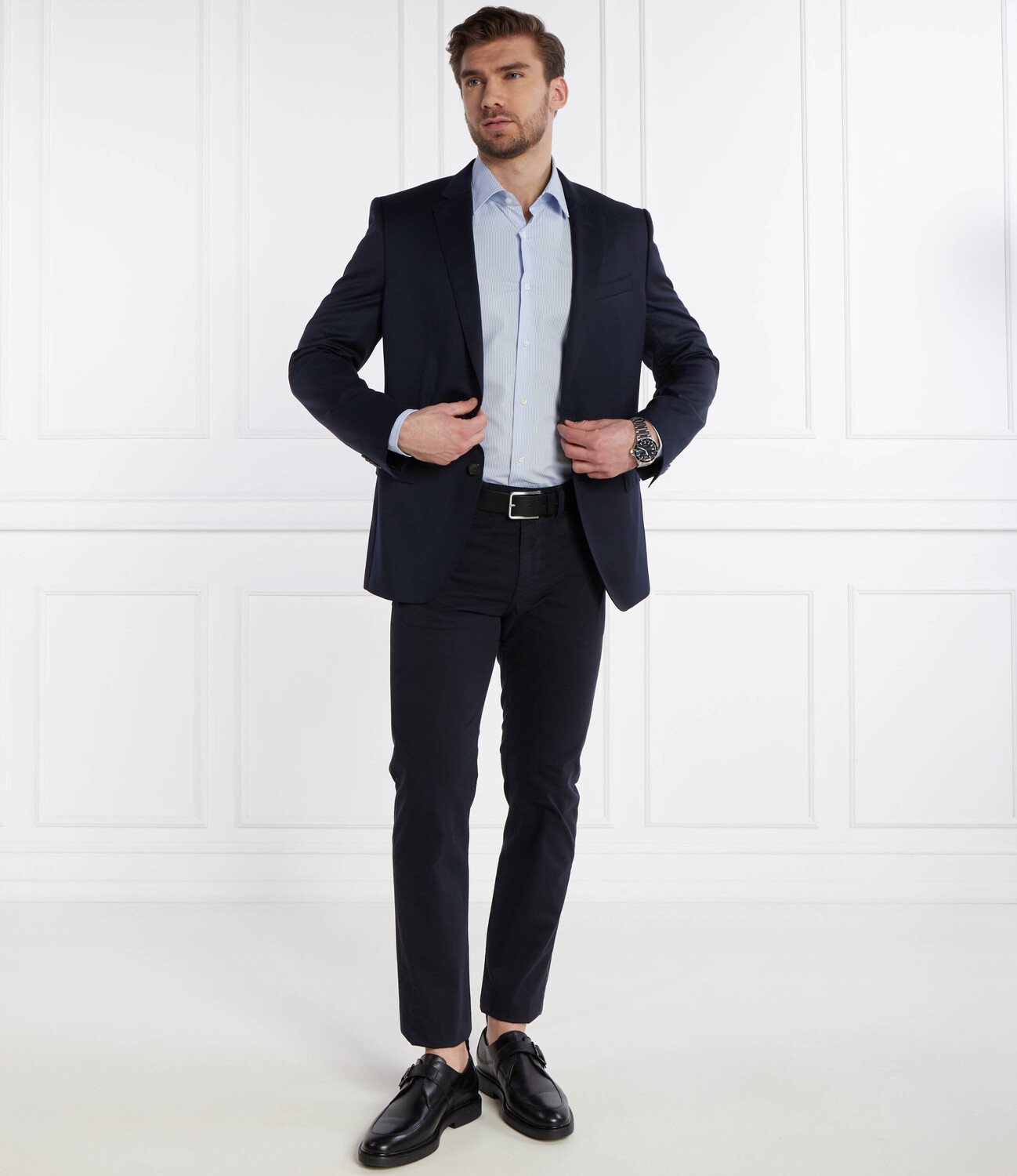 Рубашка BOSS BLACK H-HANK-kent-C1-214 Slim Fit, небесно-голубой — фото 2