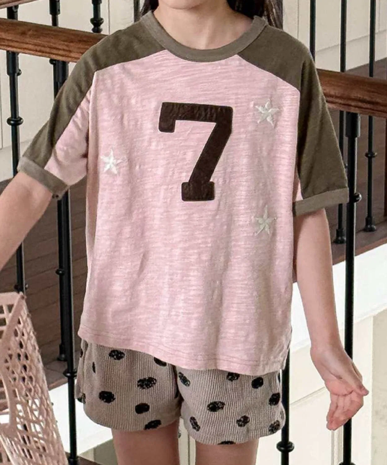 Детская футболка с принтом Raglan SS aimoha, Pink