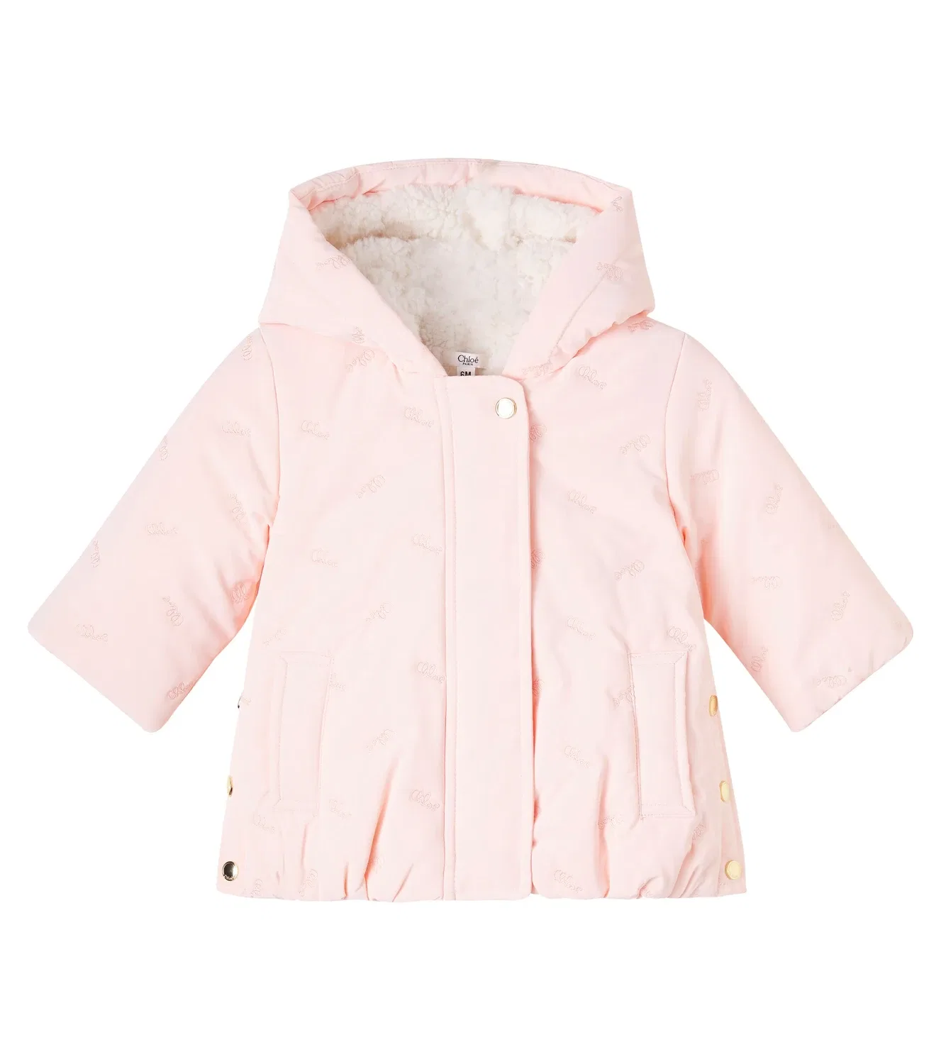 Легкая куртка с капюшоном Chloé Kids, розовый