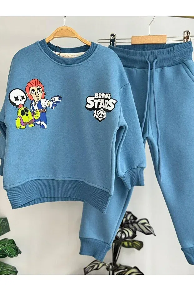 Детский спортивный костюм с принтом Brawl stars Paty Kids, Blue