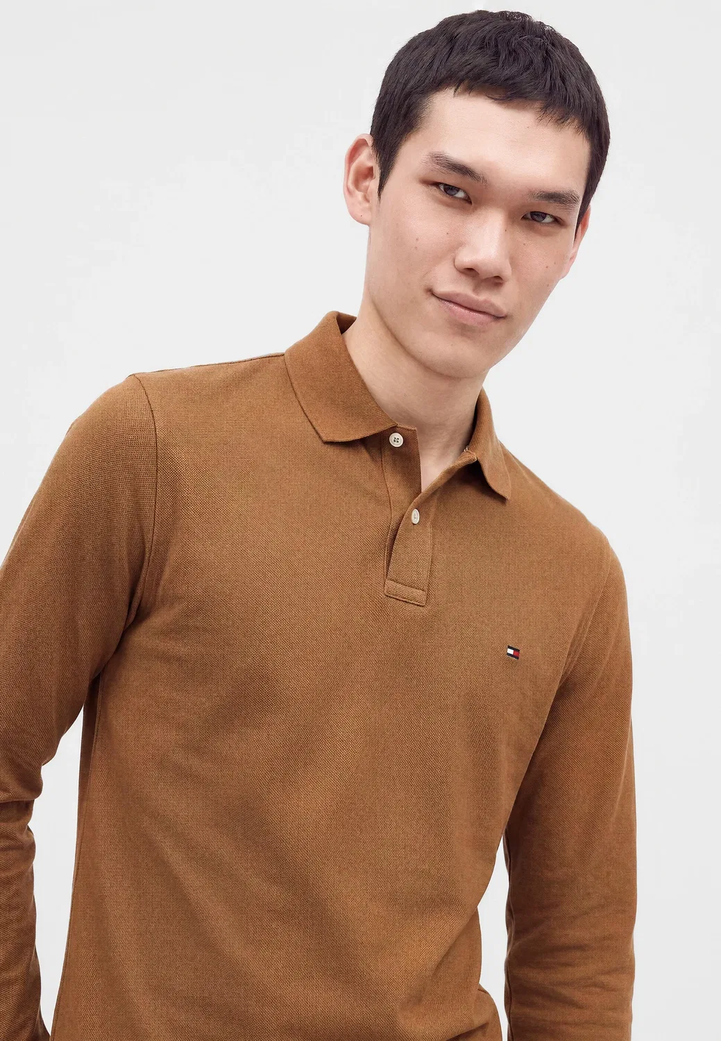 Поло с длинными рукавами, модель 1985 года Tommy Hilfiger, Timeless Tawny — фото 4