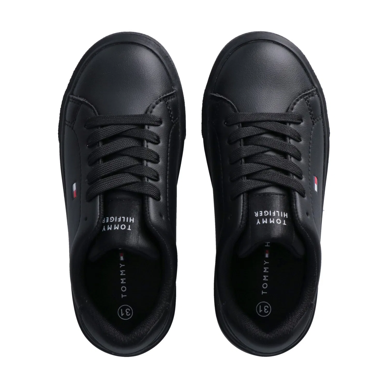 Детские кроссовки на шнуровке Tommy Hilfiger, Black — фото 4