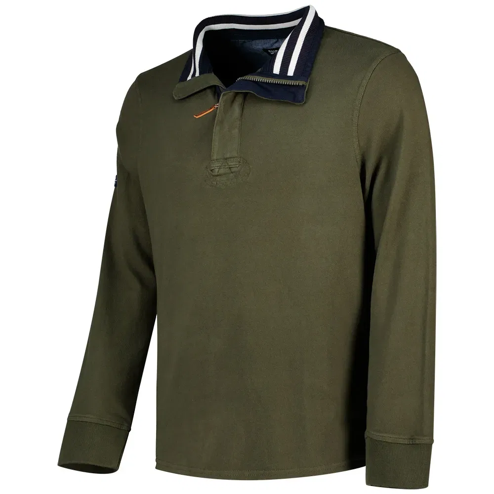 Свитшот на молнии Superdry Classics Henley Superdry, зеленый — фото 2