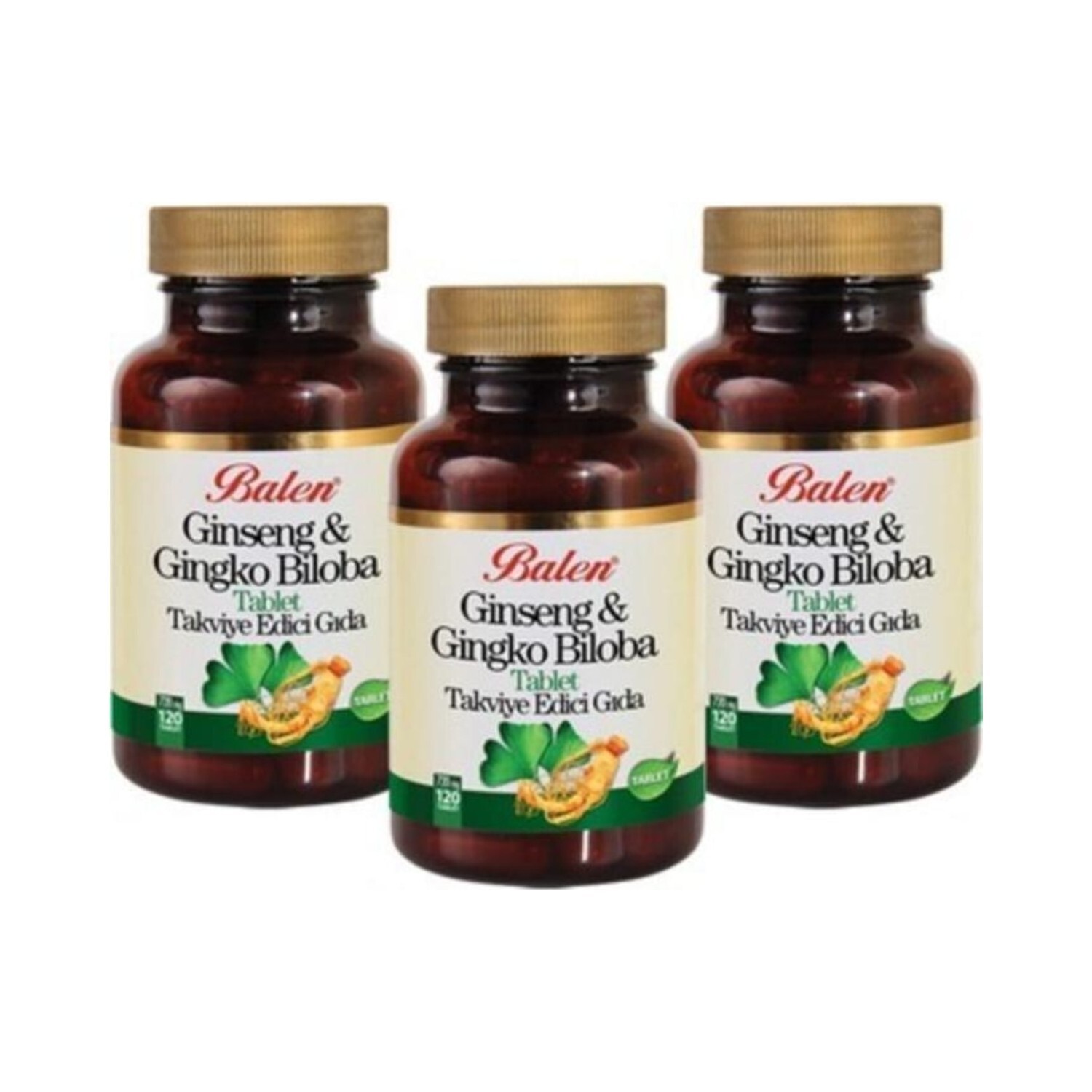 

Активная добавка Balen Ginseng Ginkgo Biloba Capsul, 120 капсул, 720 мг, 3 штуки
