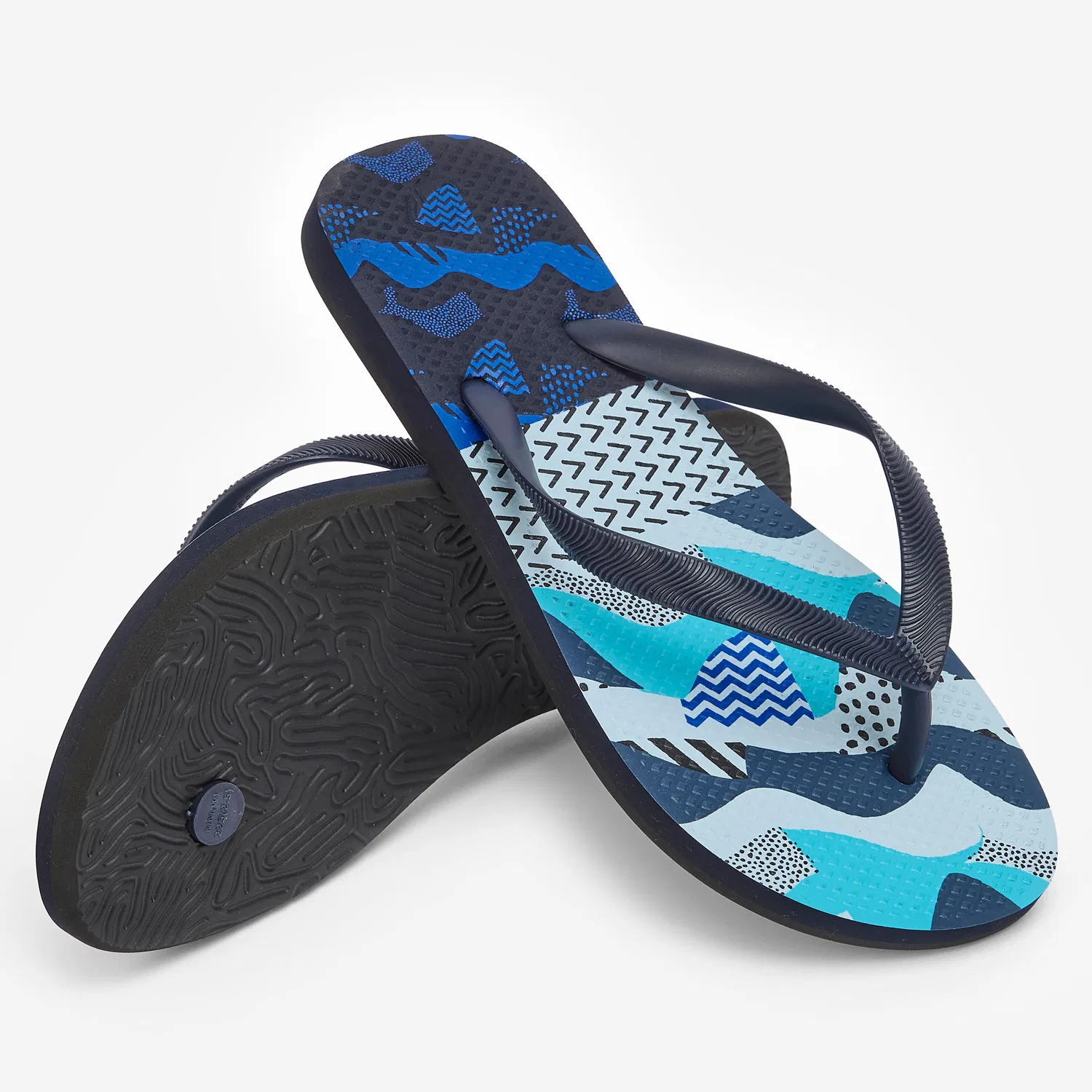 Детские вьетнамки с принтом Multo Decathlon, Kosmosblau / Rauchschwarz / Indigoblau — фото 3