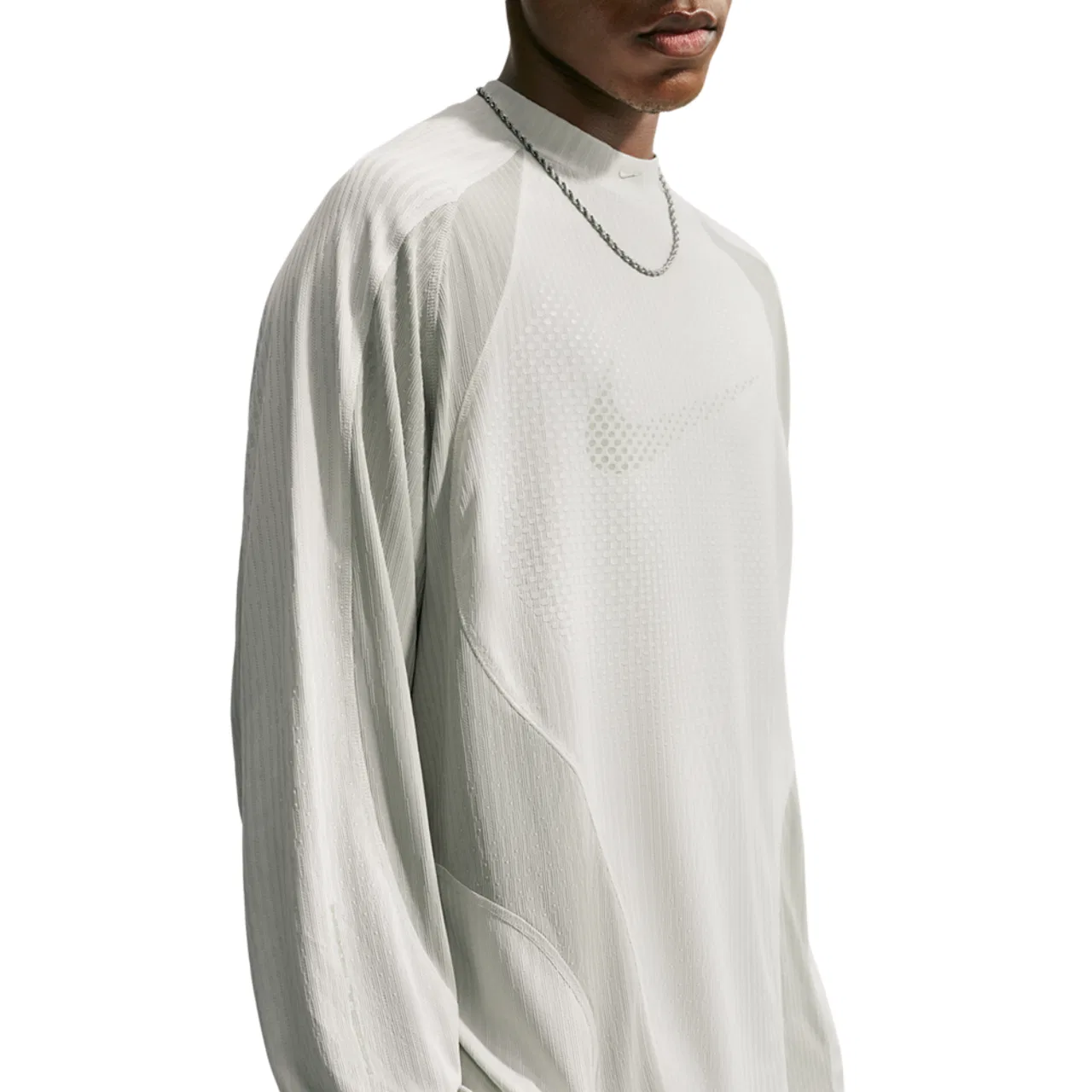 Мужская футболка с длинным рукавом Nike Tech Dri-FIT ADV Magna Jersey, Spruce Fog/Spruce Fog/Light Bone — фото 3