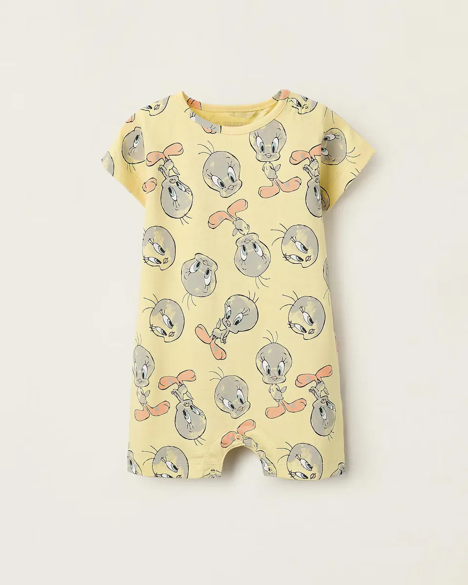 

Пижама для девочки 100% хлопок с принтом Tweety Zippy, жёлтый