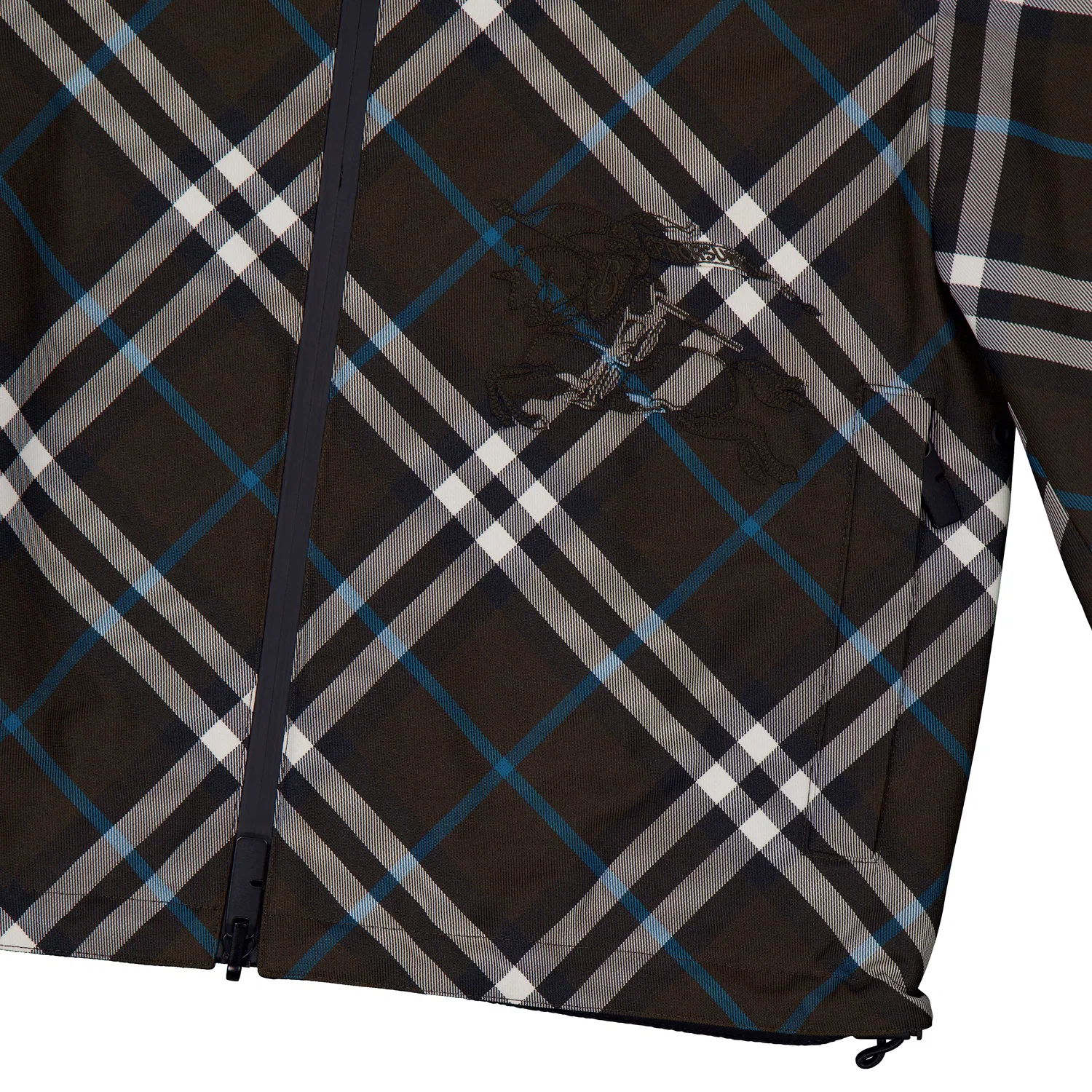 Куртка-бомбер с капюшоном, двусторонняя, Check Reversible Cropped Jacket Burberry, Snug Ip Check — фото 2