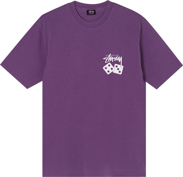 

Футболка Stussy Dice Pigment Dyed Tee 'Purple', фиолетовый