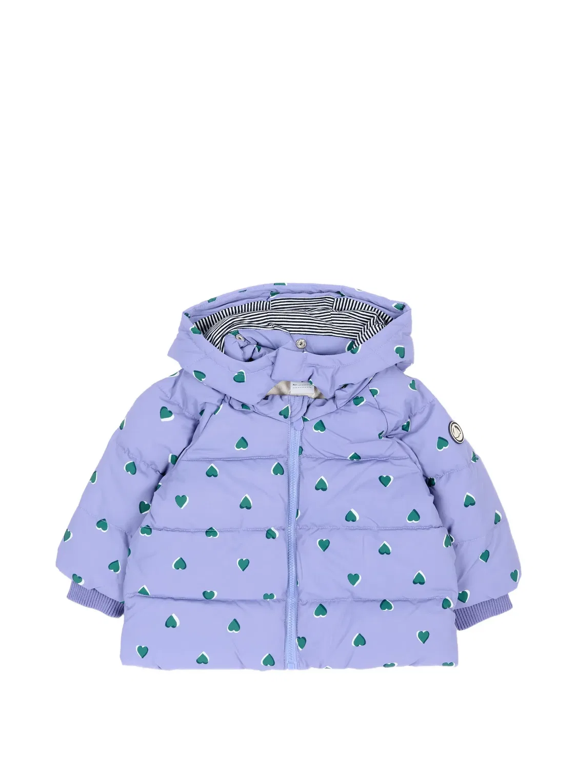 Пуховик с капюшоном Petit Bateau, фиолетовый