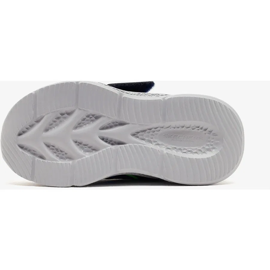 Детские кроссовки с подсветкой Meteor-Lights Glow Spike Skechers, Серебристо-оранжевый — фото 4