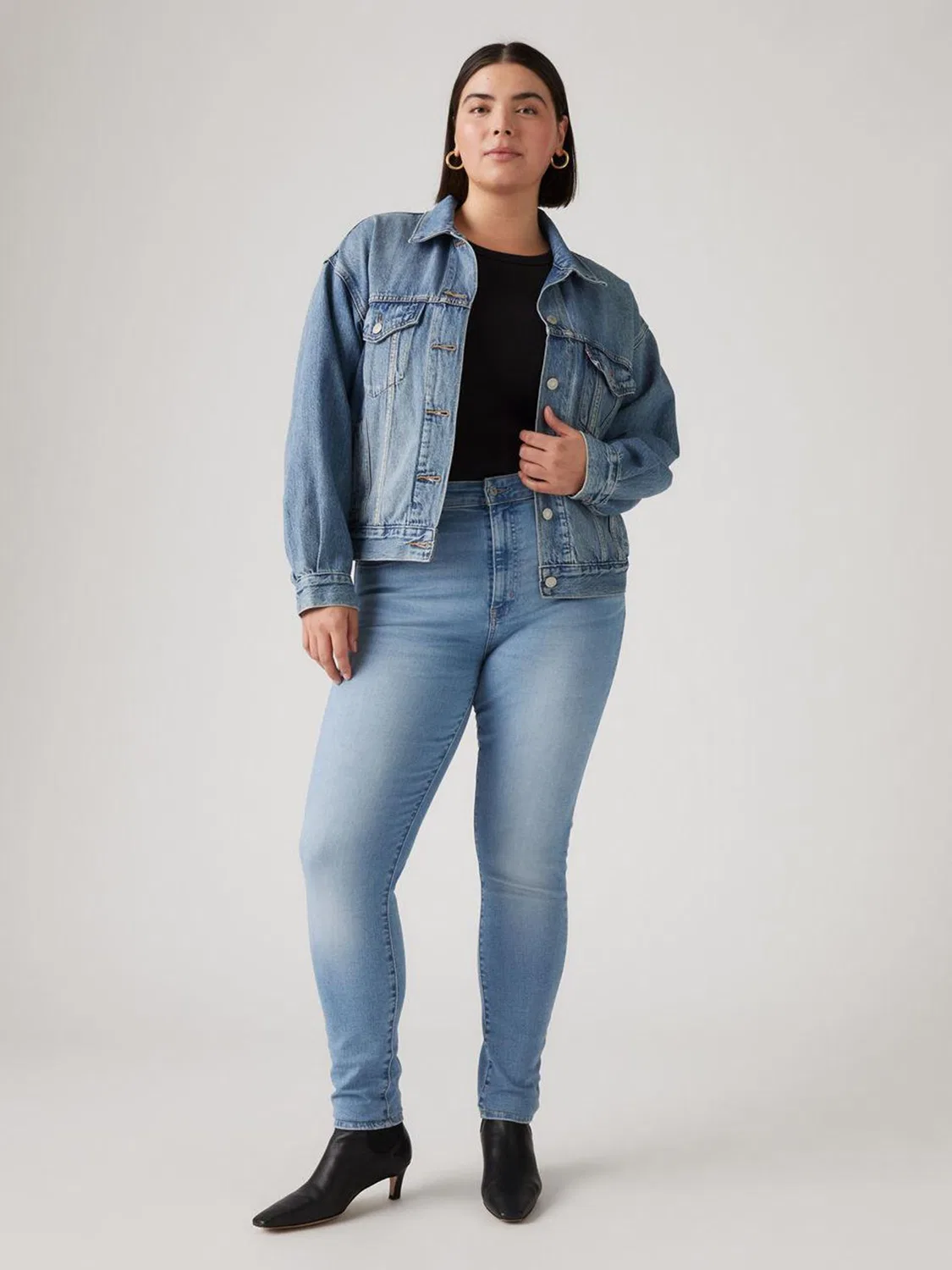 Джинсы скинни с высокой посадкой 721 Levi's, светло-голубой