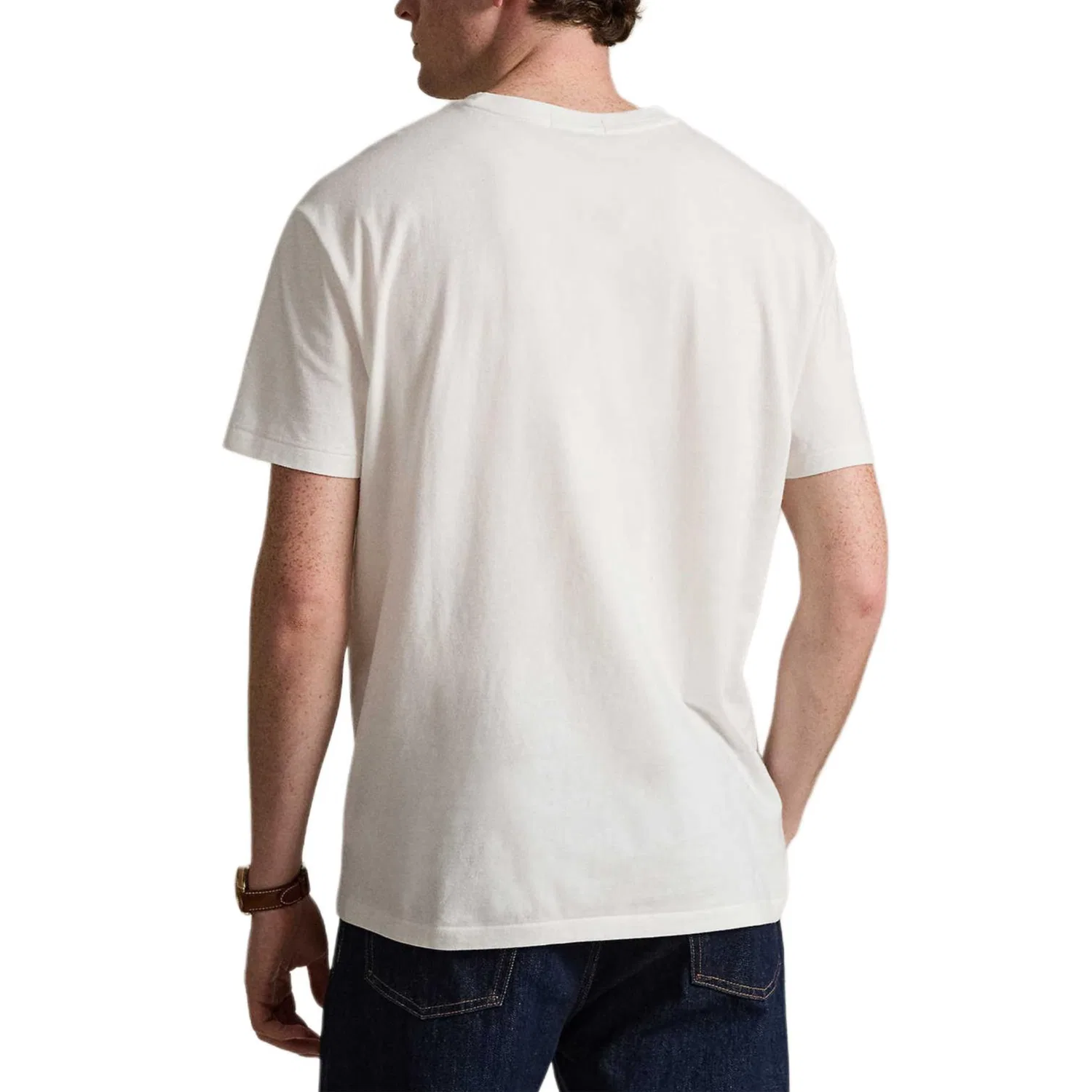 Мужская футболка с круглым вырезом White Polo Ralph Lauren — фото 4