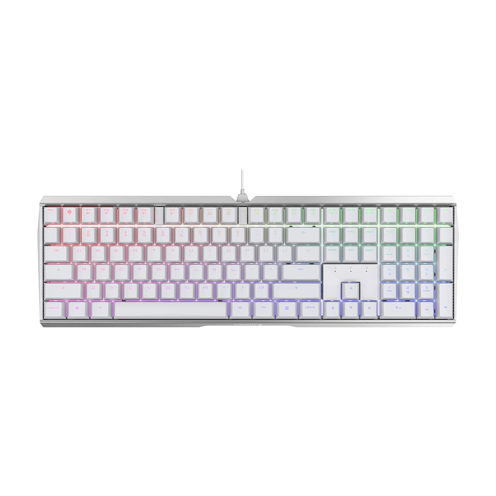 

Игровая клавиатура Cherry MX3.0S RGB, проводная, Cherry MX Red, белый