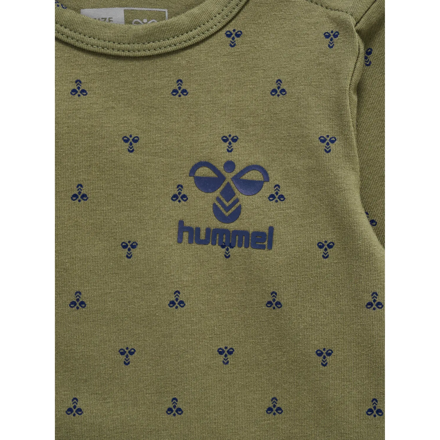 Детский боди для мальчиков с принтом Beesy Hummel, Green Dark Olive — фото 3
