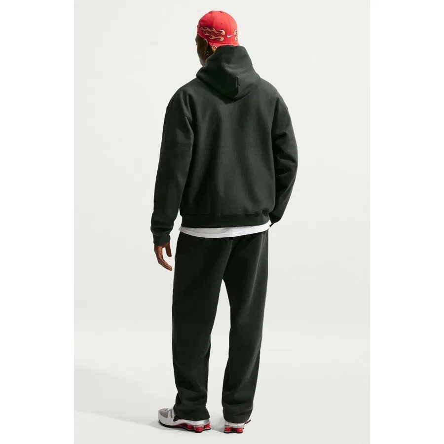 Мужской свитшот-худи с капюшоном, свободный крой, Nike Solo Swoosh Loose Fit Green Hoodie, Зеленый — фото 4