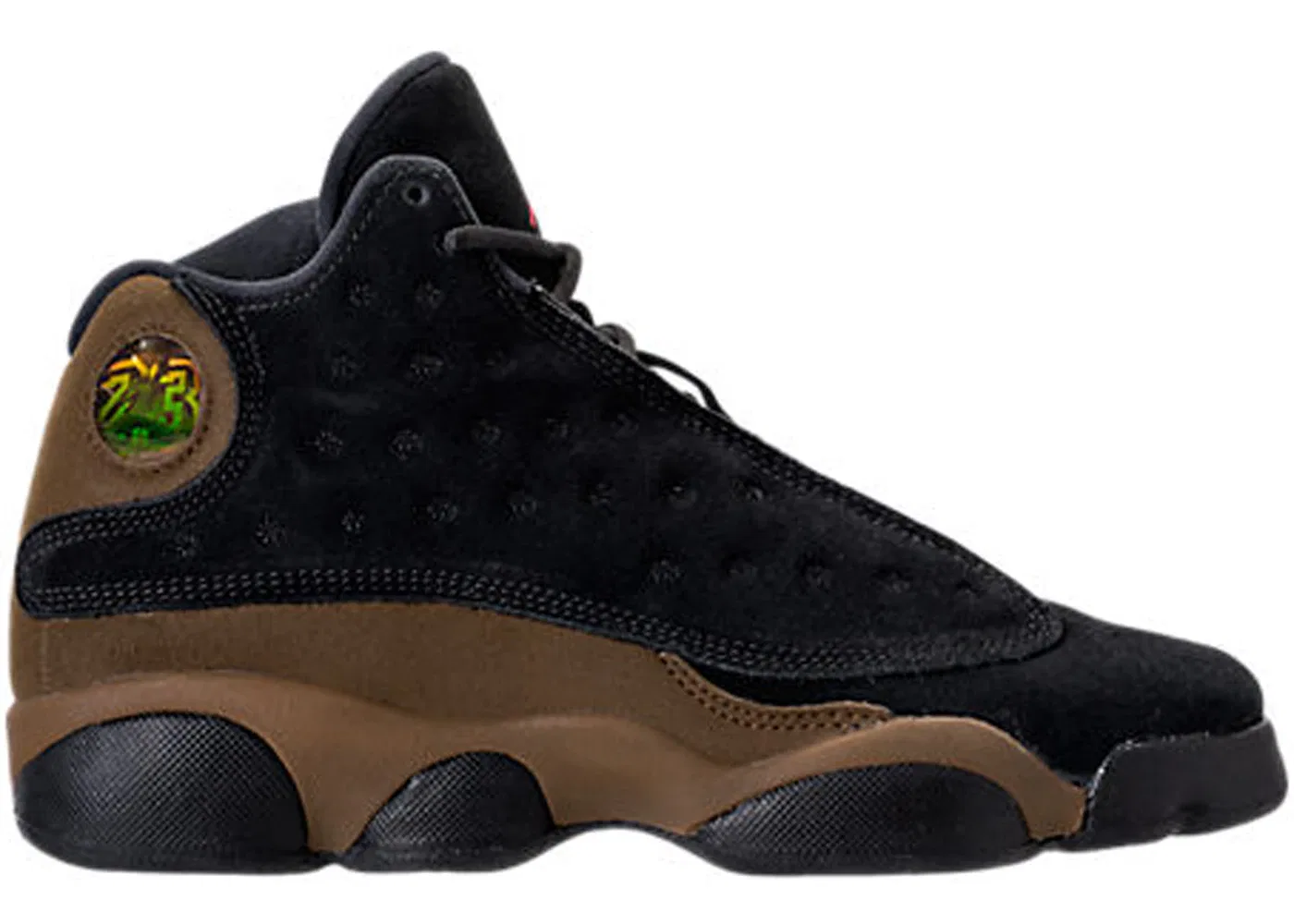 Детские кроссовки Lifestyle с принтом Jordan 13 Retro Jordan, Black/True Red-Light Olive