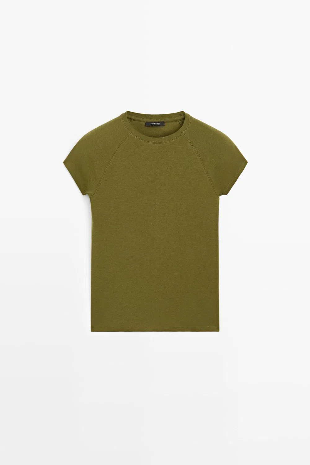 Футболка Massimo Dutt Short Sleeve Raglan, хаки — фото 2