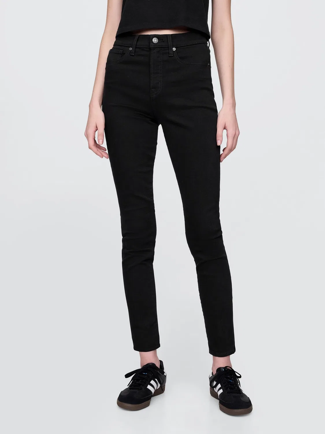 Джинсы скинни высокие True Skinny Gap, черный