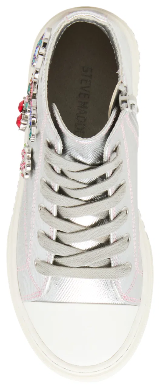 Кроссовки для девочек Jjoycee Steve Madden, серебристый — фото 4