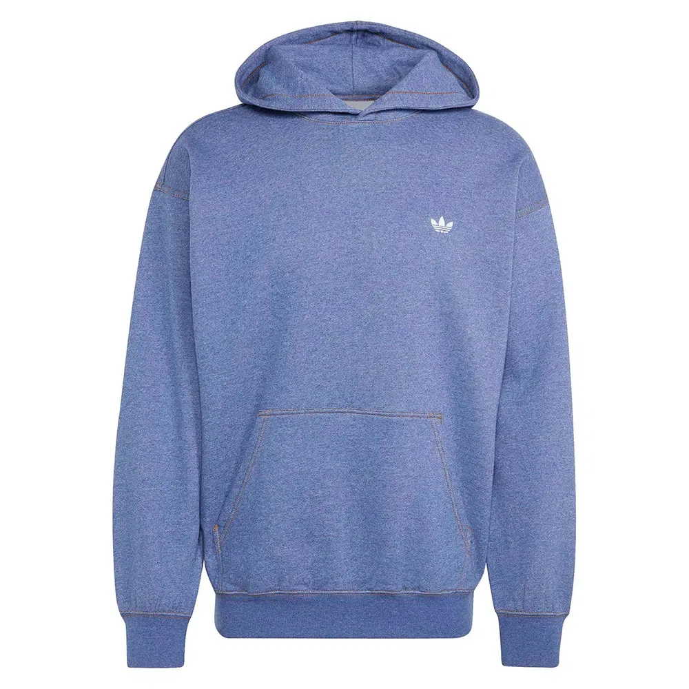 Худи свободного кроя Trefoil Essentials Melange Adidas Originals, синий — фото 3