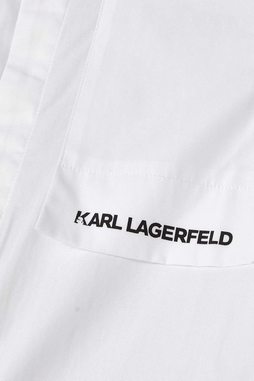 Рубашка хлопковая с логотипом Karl Lagerfeld Kids — фото 3