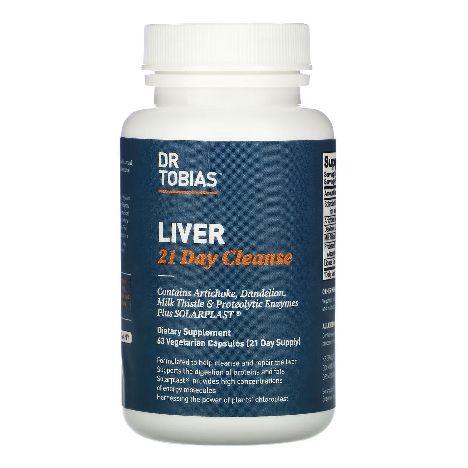 

Dr. Tobias, Liver 21 Day Cleanse, 63 вегетарианские капсулы