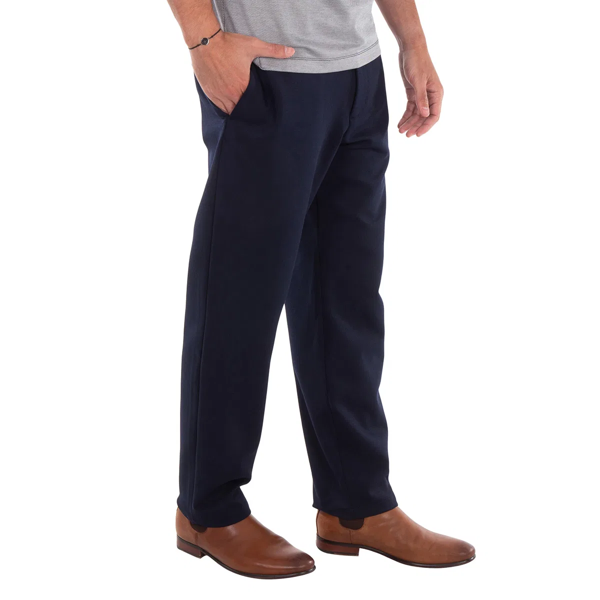 Брюки прямого кроя с заутюженной стрелкой Emporio Armani, Blue — фото 3