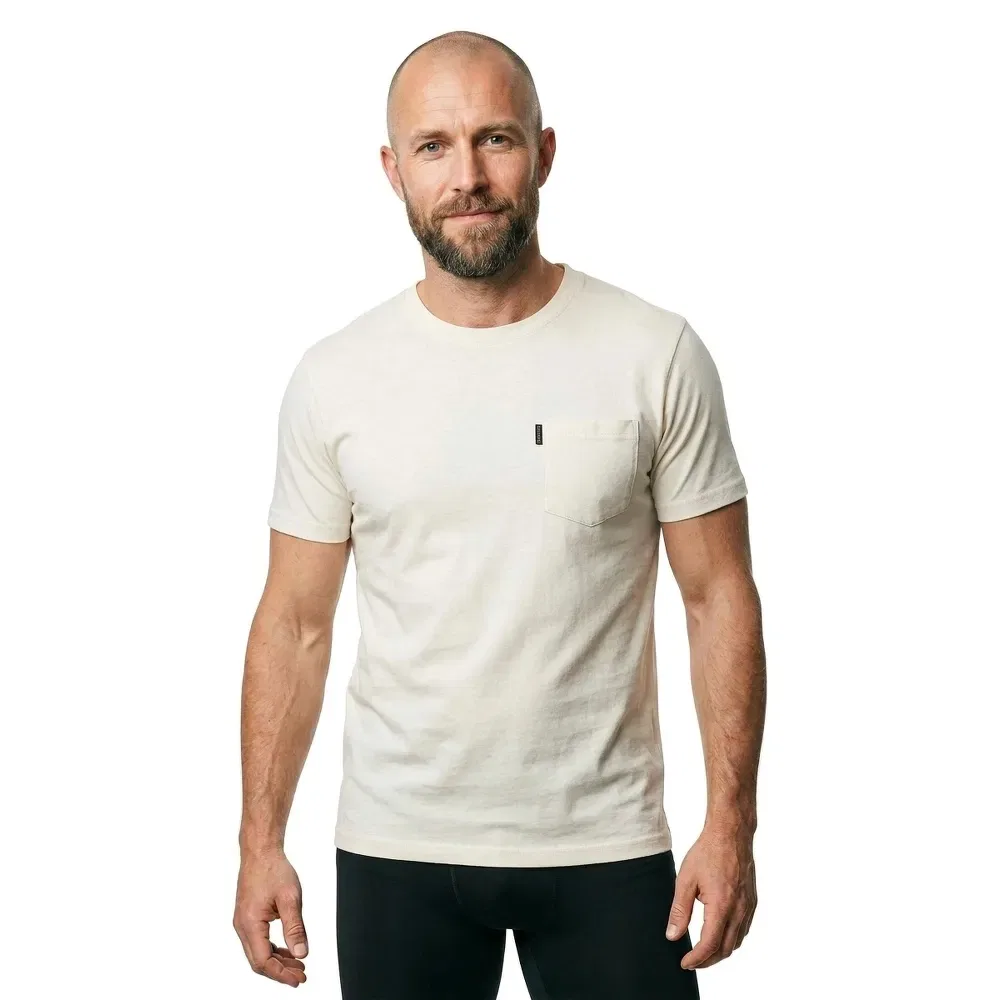 Футболка с коротким рукавом и карманом Classic Essential Superdry, бежевый — фото 2